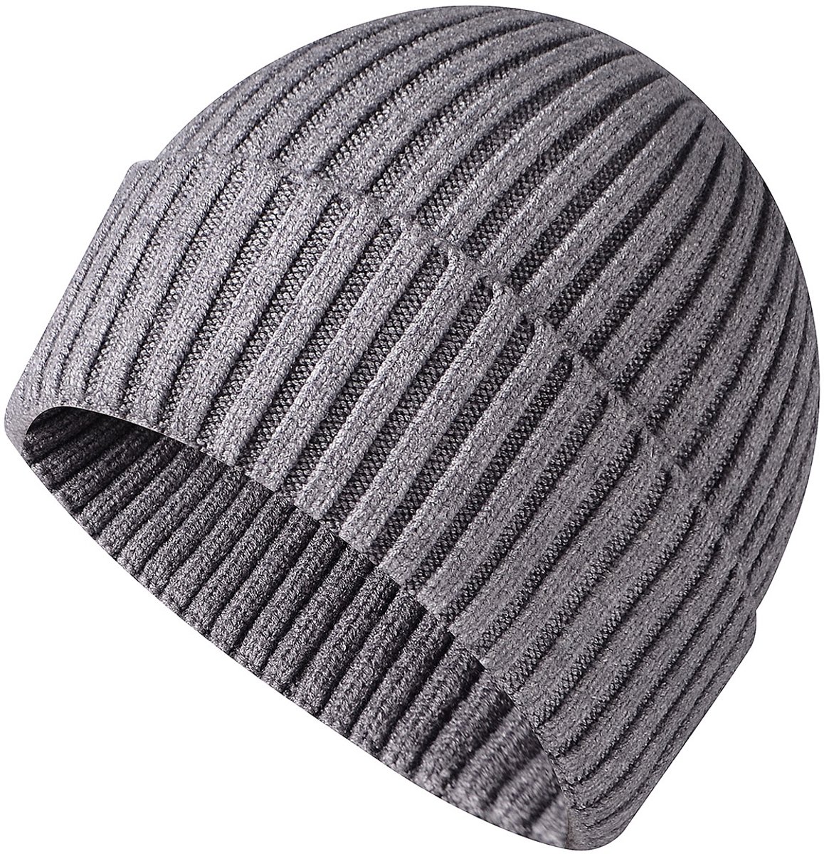 Winter-Beanie - Warm Muts - Zacht Rekbare Beanie - Unisex - Muts Dames - Muts Heren –Grijs