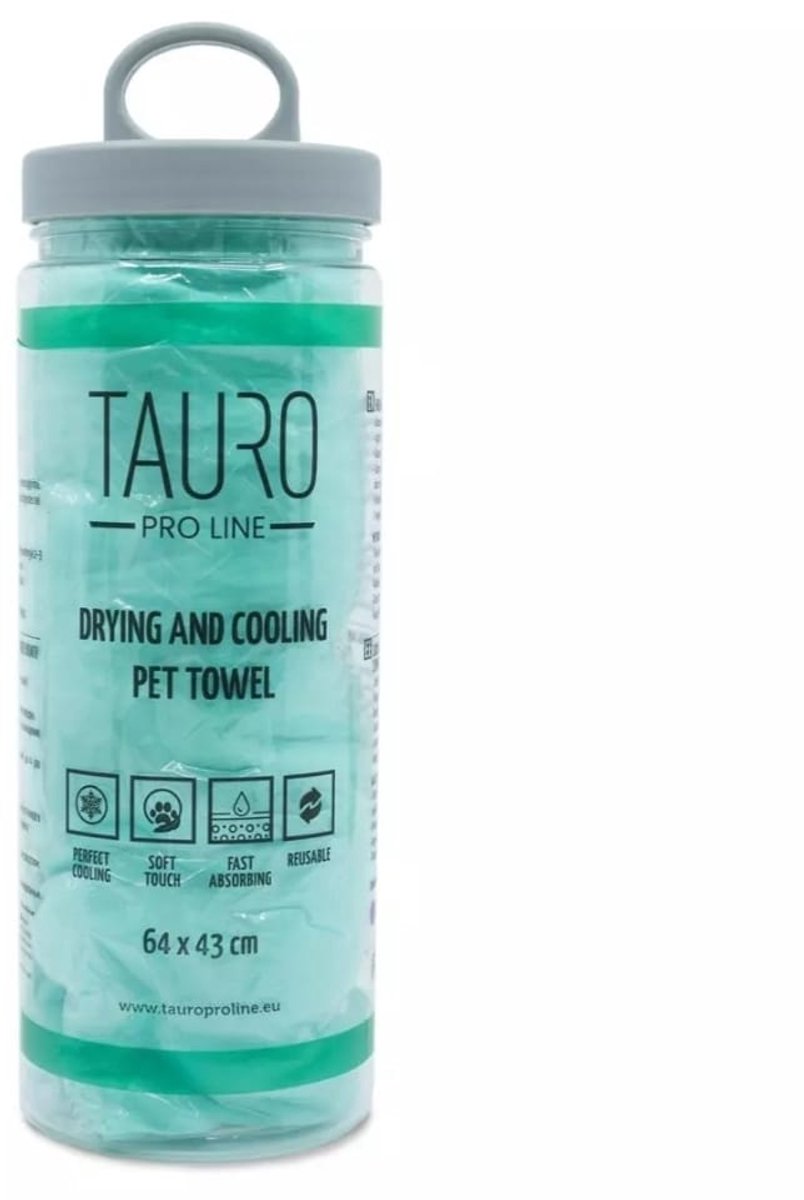 Tauro Pro Line - Drying and cooling towel groen - towel - drying - cooling - zeemvel