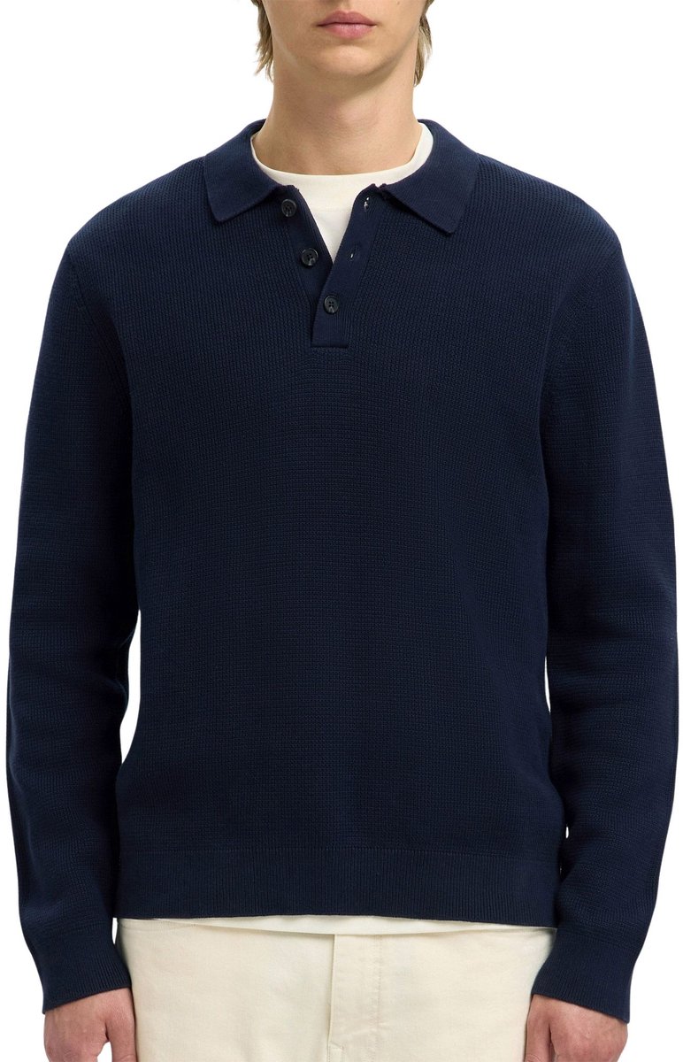 Selected Dane Knit Structure Polo Heren - Maat XL