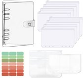 ZHIZAIHU 18 stuks A6 binders 6-rings A6 tas met ritssluiting voor