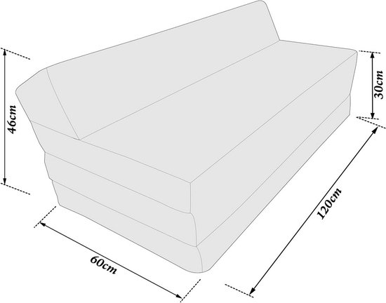 Inklapbaar Gastenmatras met Hoofdeinde 200x120x10cm - Comfortabel Slaap- en Zitkussen — afbeelding 3