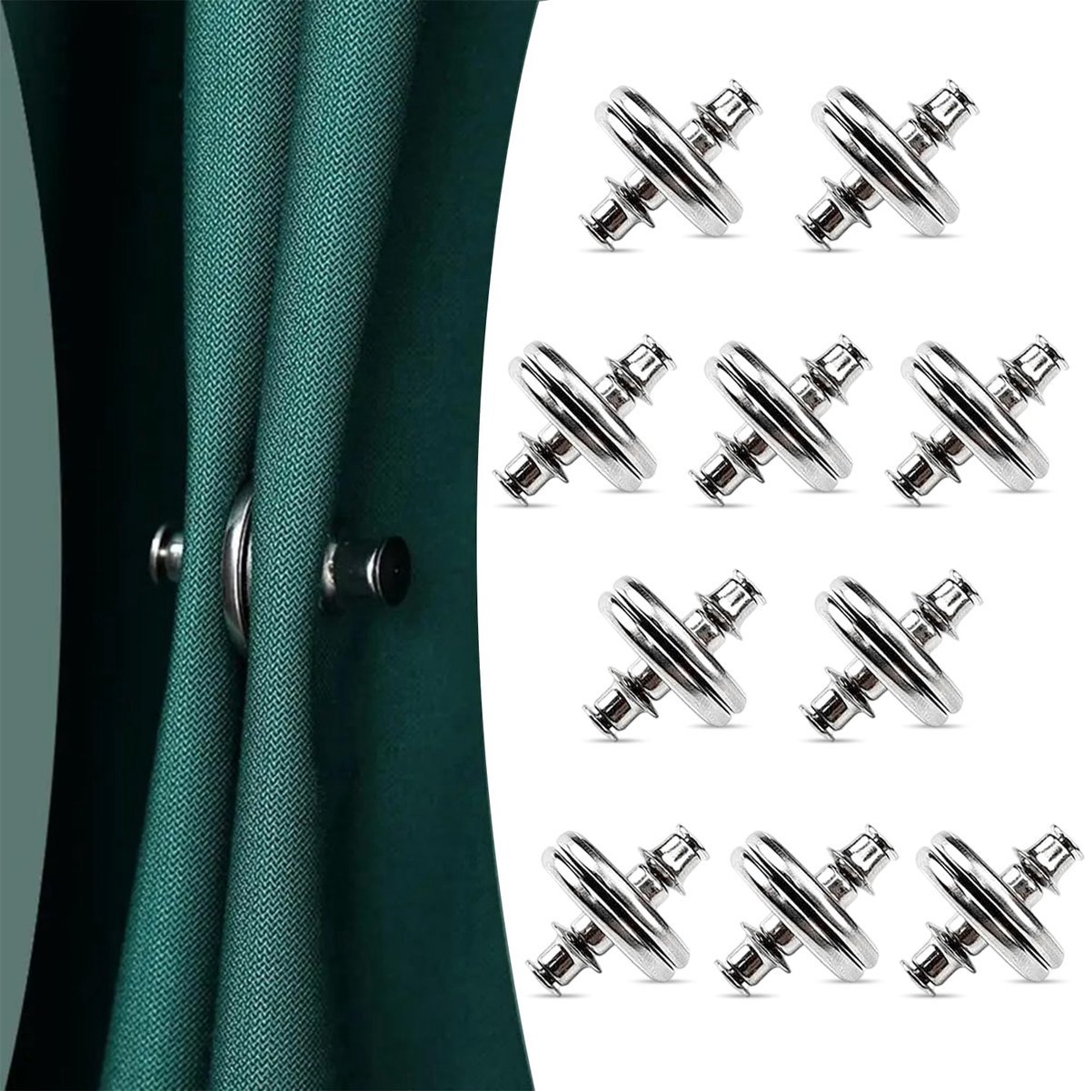 Stunq® Magnetische Gordijnclips Set van 10 Paar voor Veelzijdig Gebruik