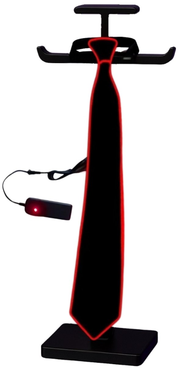 Doppler LED Party Tie – Rood - Lichtgevende Stropdas met 3 Lichtmodi | Perfect voor Feesten, Festivals, Carnaval & Koningsdag