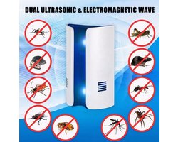 Ultrasone Ongediertebestrijder voor Binnen – Elektronische Verjager tegen Muizen, Insecten,Muggen, Spinnen & Vliegen | Milieuvriendelijk Anti-Ongedierte Apparaat Zonder Gif