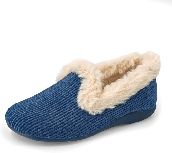 Zachte Suède Pantoffels FitVille Extra Brede Pantoffels Vrouwen – Warme Wintersloffen Met Pluche Voering En Antislip Zool! Comfortabele Winterschoenen