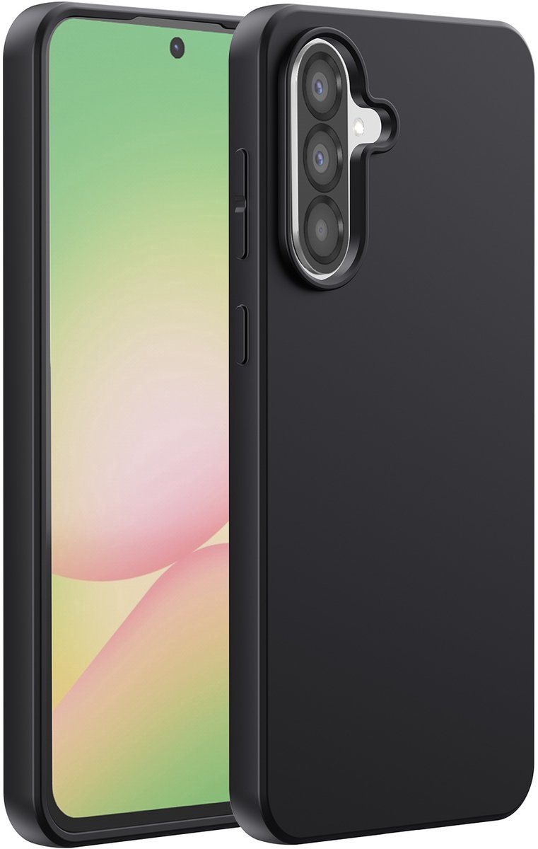 Podec Hoesje Geschikt voor Samsung Galaxy A36 - Zwart Telefoonhoesje - Anti-Shock Case Cover met 1x Screenprotector