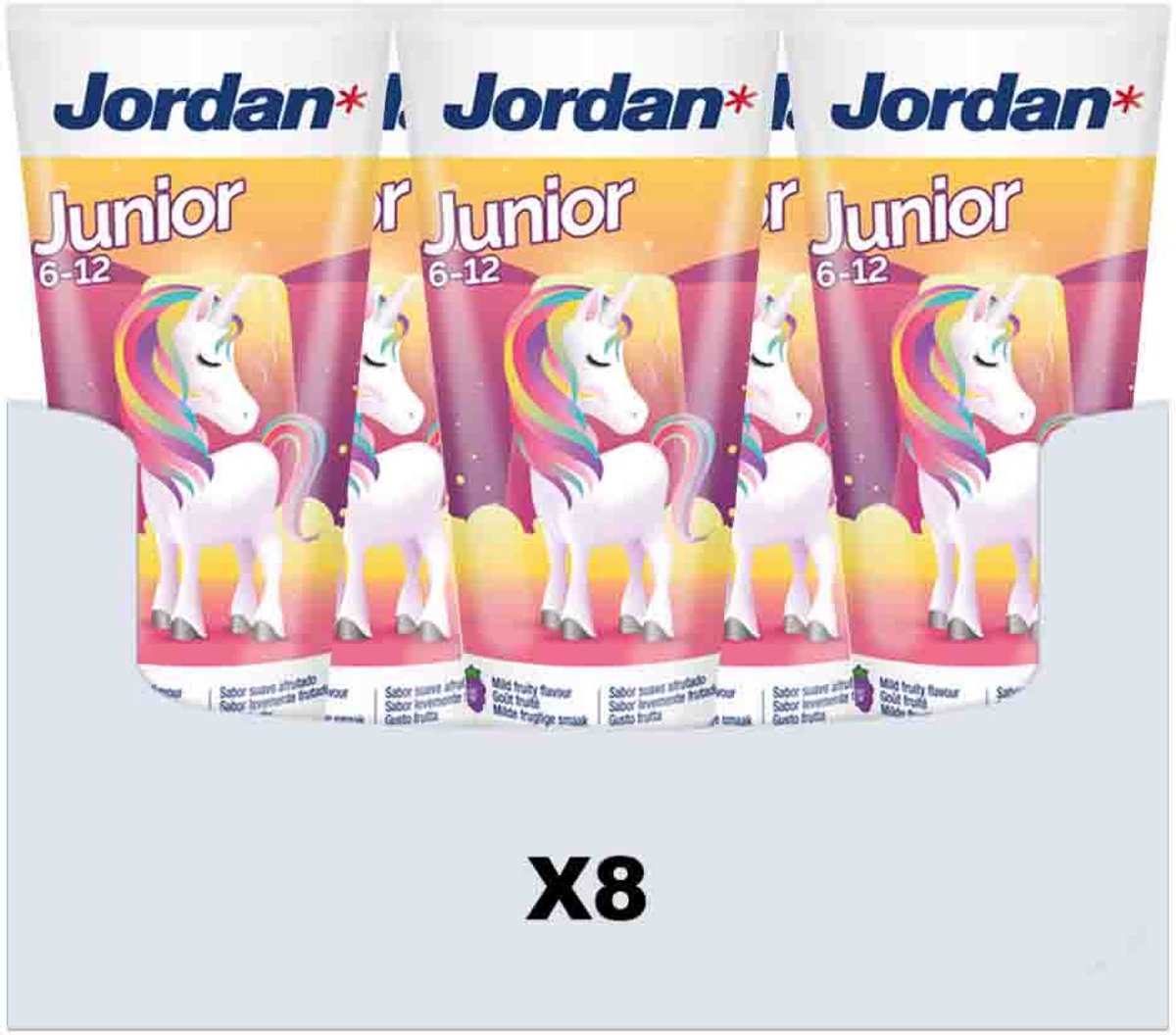 Jordan Tandpasta Junior 6-12 jaar - 8 x 50 ml - Voordeelverpakking