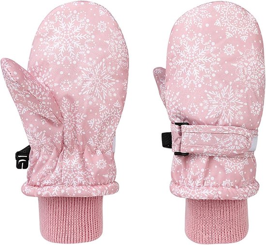 Kinder skihandschoenen, wanten kinder skihandschoenen, ski handschoenen wanten kinderen, waterdichte vuisthandschoen, warme winter schaatshandschoenen, thermohandschoenen voor meisjes, jongens