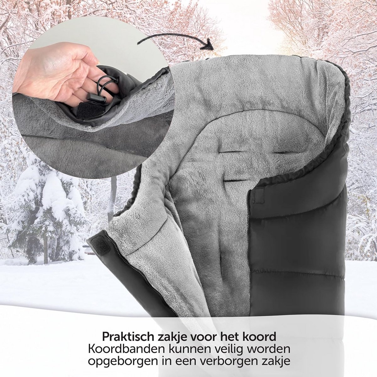 Universele Winter Voetenzak voor Kinderwagen en Buggy - Warm Fleece & Waterafstotend – foto 4