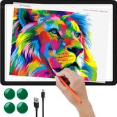 Lightpad A3 Oplaadbaar & Draadloos – All Smiles MODEL 2026 – Lichtbak voor Diamond Painting, Tekenen, Schetsen & Tracing – LED Tekenbord A3 – DIY Tekentablet