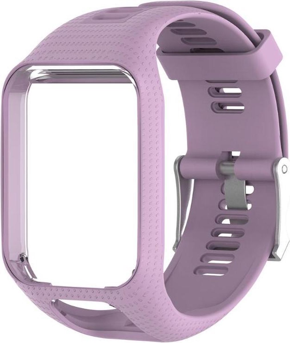 Siliconen horloge bandje – Wrist strap – Polsband - Geschikt voor Tomtom Adventurer - Golfer 2 - Spark - Runner 2/3 - Paars - ForDig
