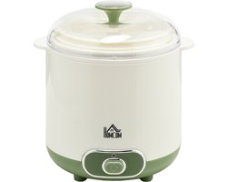 HOMCOM Yoghurtmaker 1,5 Liter met Accessoires - Yoghurtbereider - Yoghurtmachine - Antislip - Wit