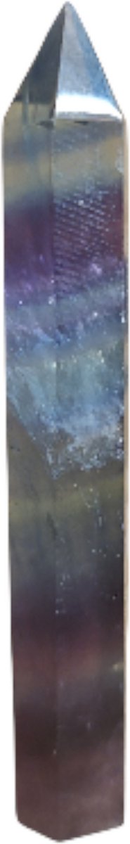 Obelisk fluoriet 7-10cmhoog bij 1cm breed