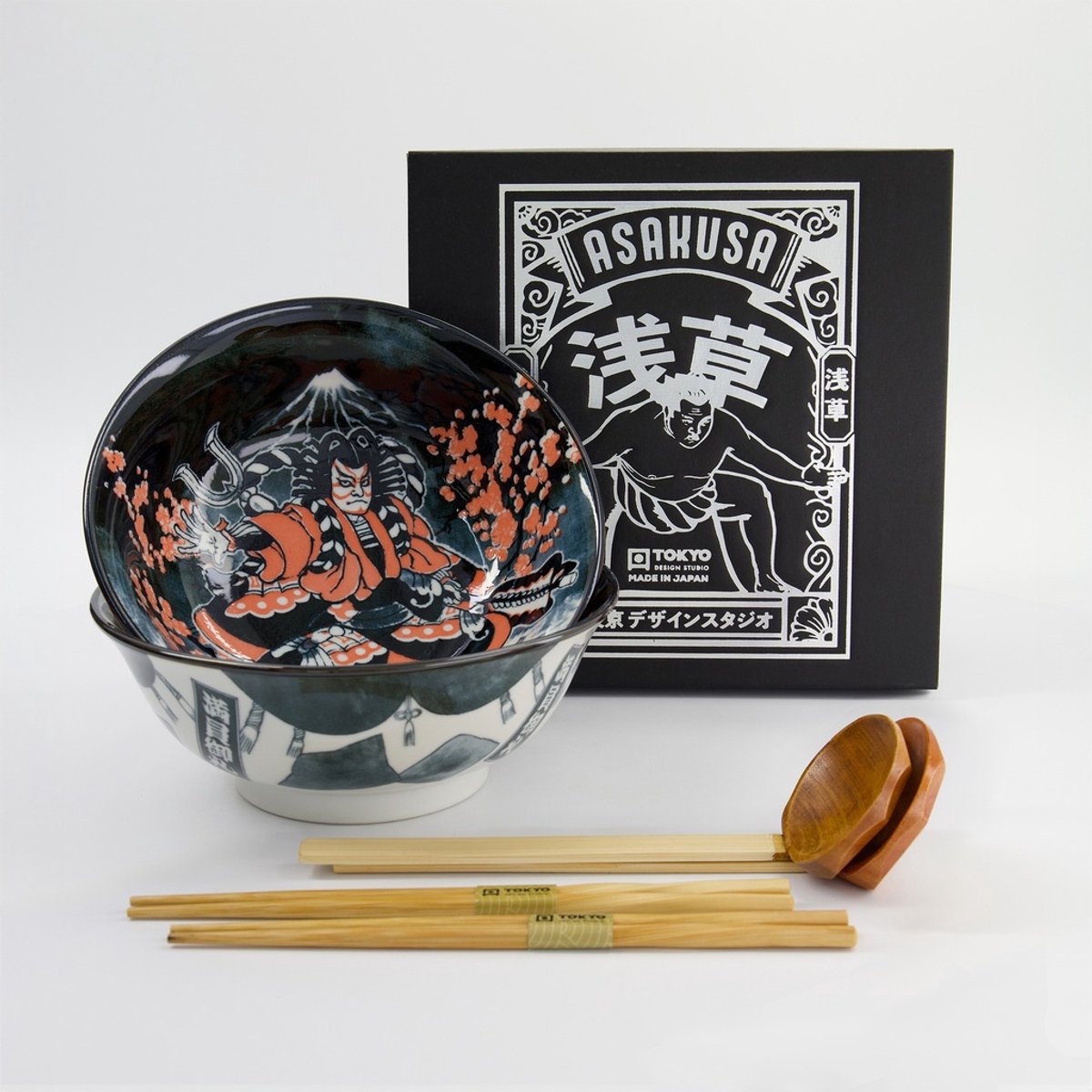 Tokyo Design Asakusa Ramen Sumo Set/2 Kommen – 1250ml - Cadeaudoos