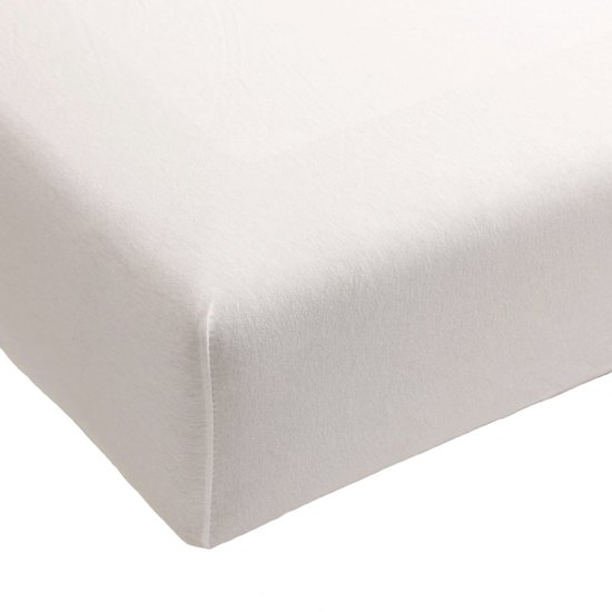 Hoeslaken Jersey Katoen - Wit - 200x200 - 100% Katoen - Oeko-Tex gecertificeerd