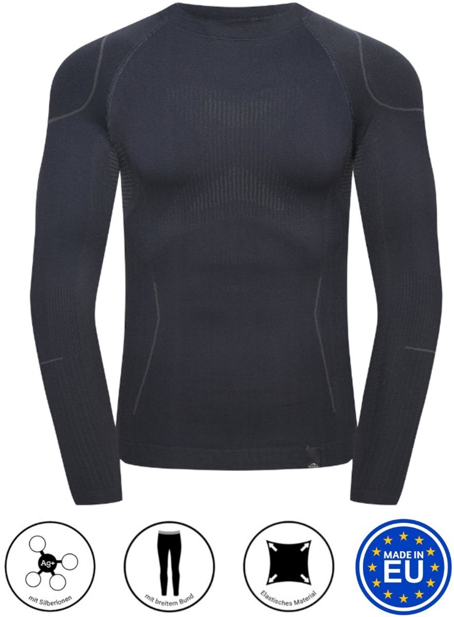 Fjord Nansen Riffe maat -XXL - thermisch ondergoed met zilverionenvoor alle activiteiten - heren thermoshirt - kleding - sport - winter
