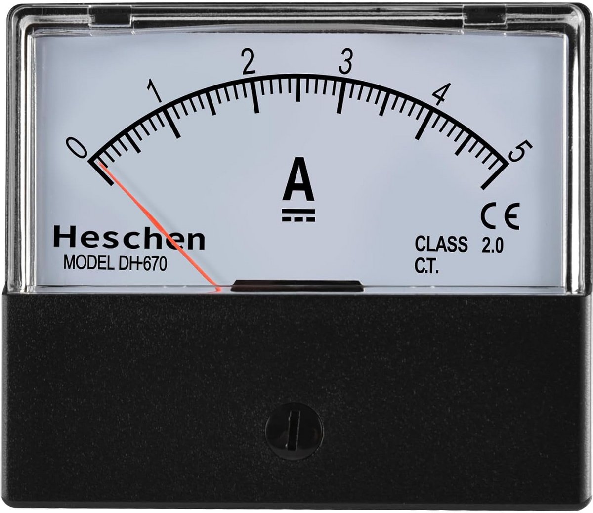 Rechthoekige Metermunitieteller voor DC 0-5A - Nauwkeurigheid Klasse 2.0