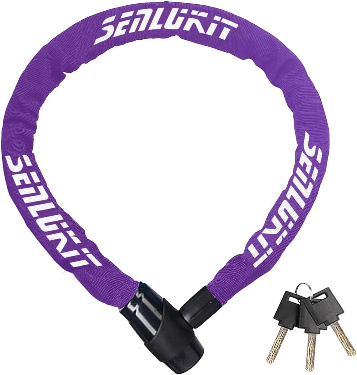 SenluKit Fietsslot, veiligheidsniveau 5, fietsslot met sleutel, anti-diefstal fietsslot