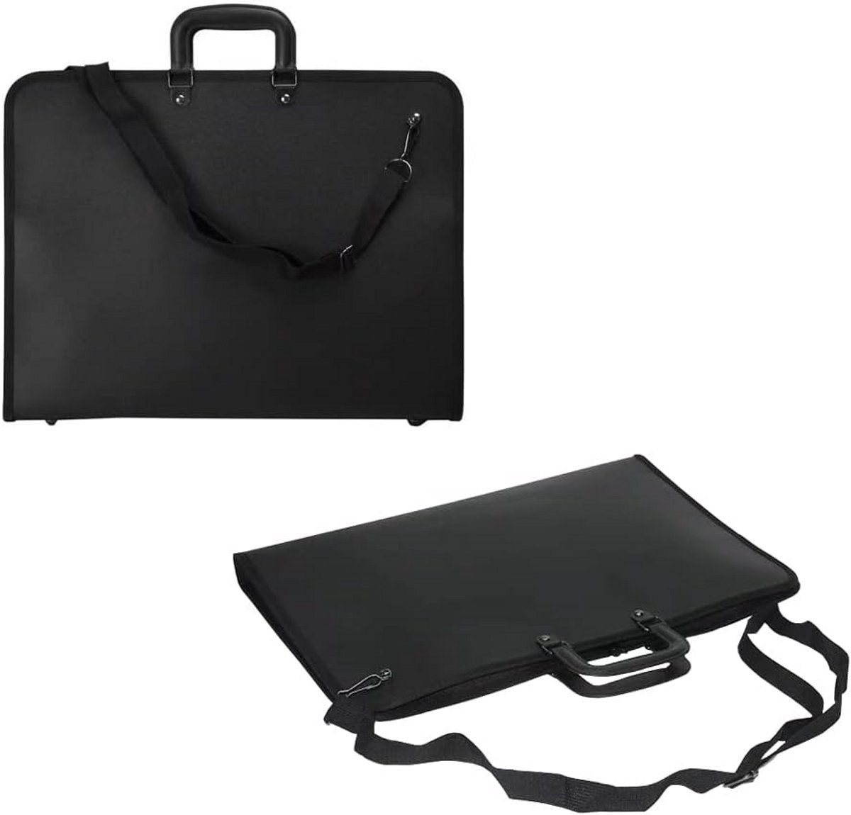 DZOZO A3 Artist Portfolio Case - Draagtas voor schetsen, schilderen & Tekenborden - Kunst Presentatie & Opbergmap, Zwart, 45cm X 62cm, Modern design