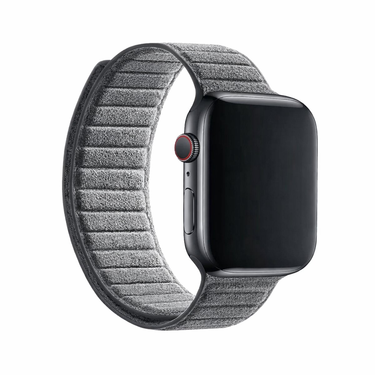 GoldStandard - Alcantara Watch Bandje - Geschikt voor Apple Watch - Alcantara Horlogebandje - Nardo Grey