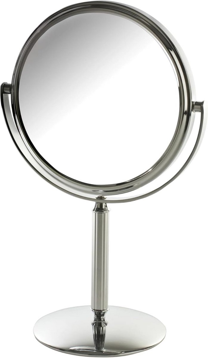 Dubbelzijdige Make-up Spiegel met 5x Vergroting en Draaibaar Ontwerp