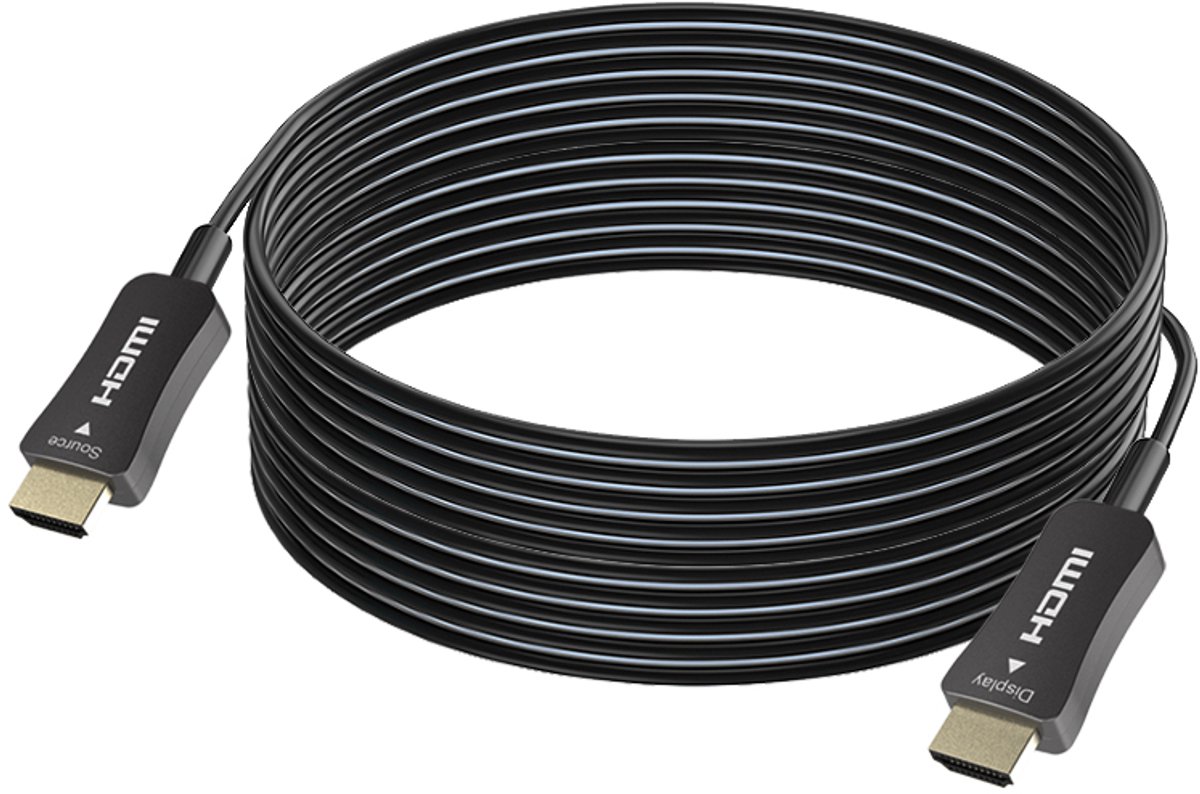 DVDO optische HDMI 2.0 AOC kabel, 4k/60Hz, lengte 5 meter met vergulde connectoren