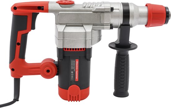 Krachtige Boorhamer - Afbreekhamer Sloophamer - Boren Sleuven Breken - 3-in-1 Functies - 2200 Watt - Zwart Rood