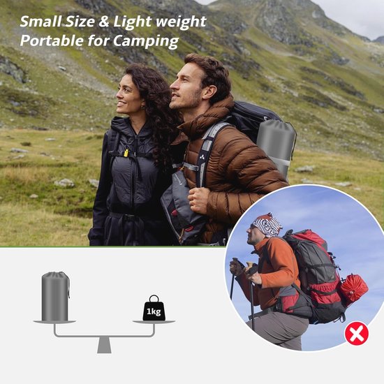 Comfortabele opblaasbare slaapmat 12 cm dik voor camping en backpacken van Quechua — afbeelding 2