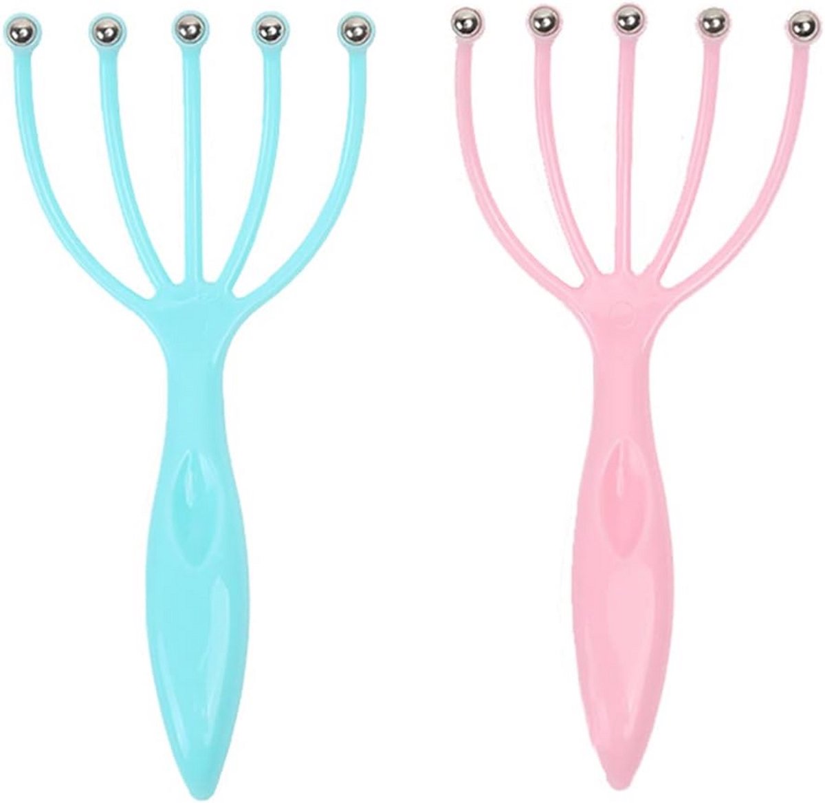 Hoofdmassager voor Diepe Ontspanning - 2-Pack (Roze en Blauw)