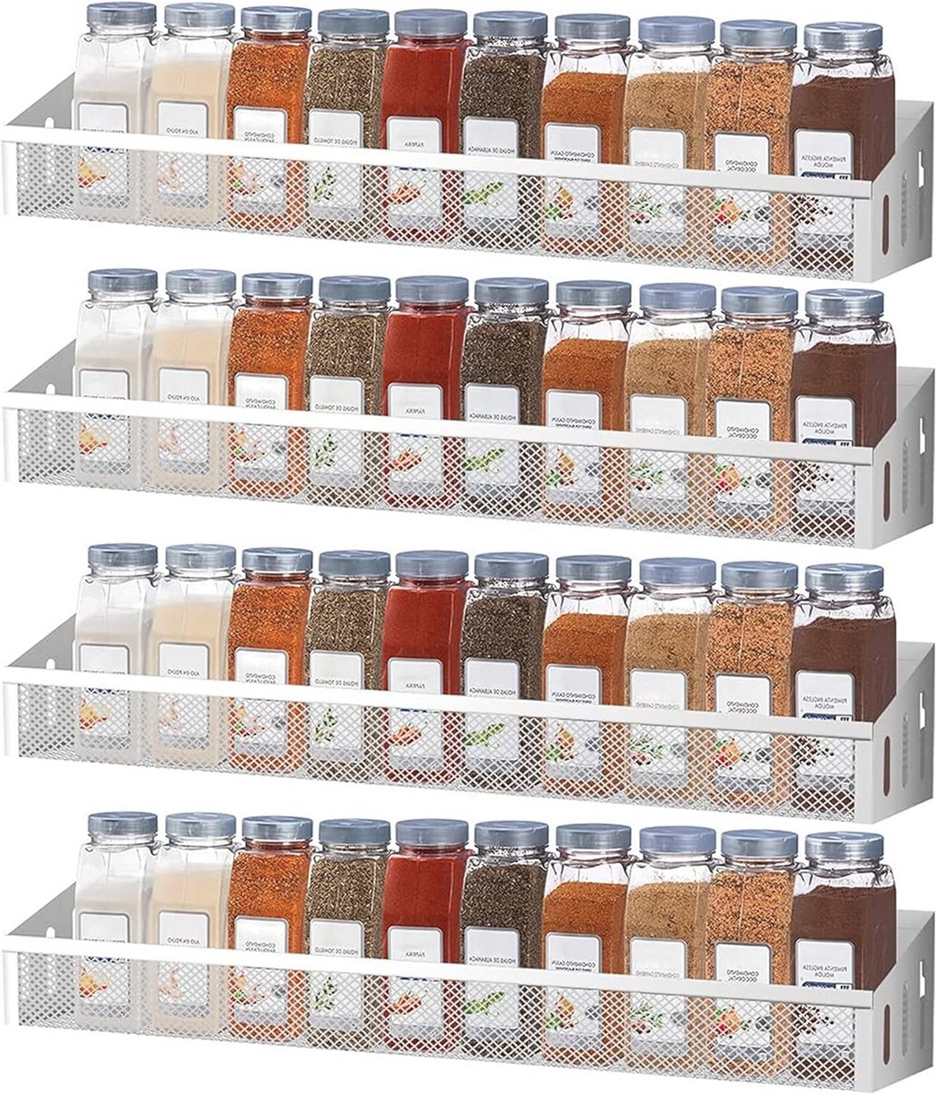 Wandgemonteerd kruidenrek - Ruimtebesparende opbergoplossing voor keuken en cosmetica