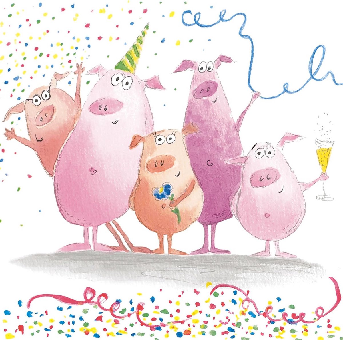 20 Papieren Servetten Feestvarken Feestdecoratie 33x33 cm 3-laags Knutselen