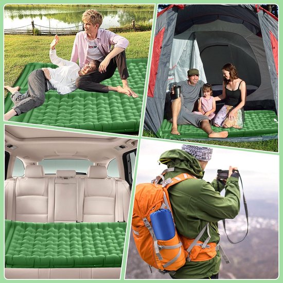 Extra Dikke Zelfopblazende Slaapmat met Voetpomp - 12cm Comfort voor Kamperen en Reizen — afbeelding 3