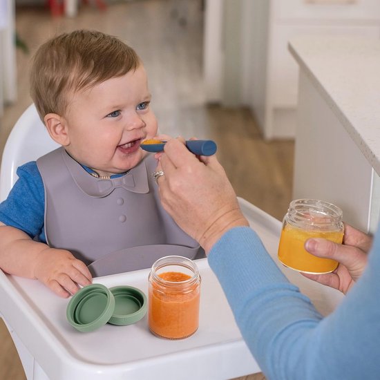 Siliconen Deksels Baby Bewaardoos - 6 Stuks Borosilicaatglas (100ml & 7oz) — afbeelding 4