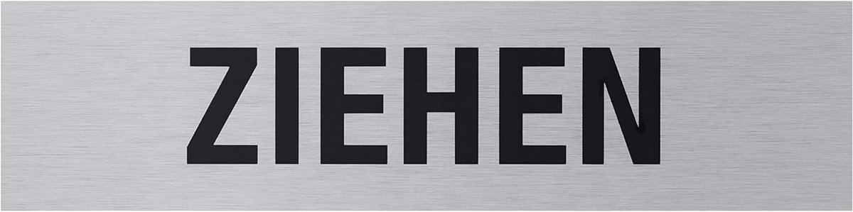Zelfklevend Aluminium Trekken Bord - Modern RVS Look - 160x40mm