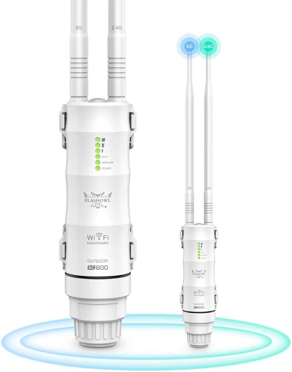 WiFi-repeater Buiten - Weerbestendige AC600 Wi-Fi Range Extender met 600 Mbps