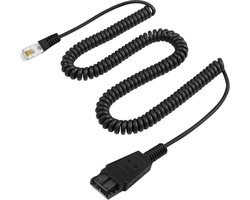 Headset Adapter Kabel RJ9 naar Quick Disconnect (QD) - Compatibel met Avaya IP Telefoons