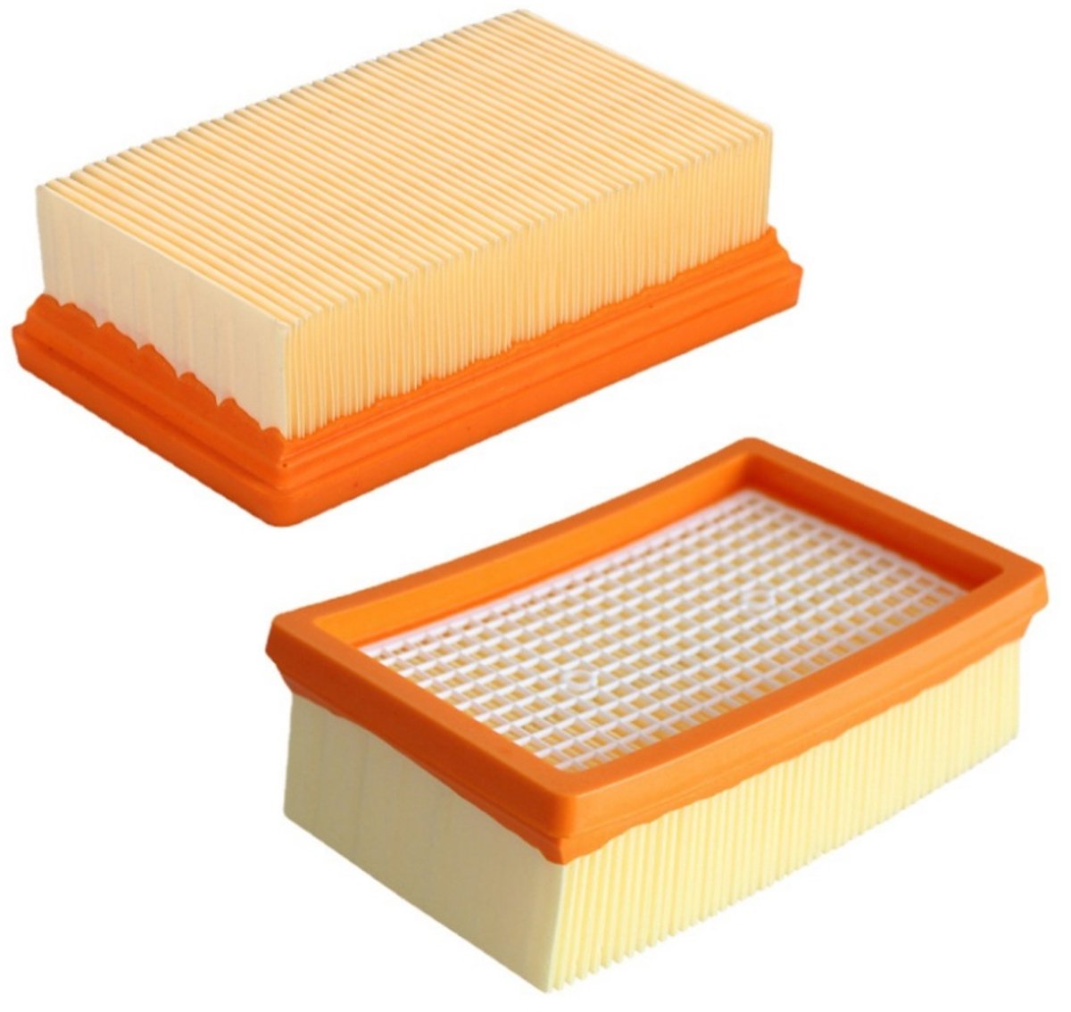 2 Stuks Vervangfilters geschikt voor Kärcher MV4 MV5 MV6 WD4 WD5 WD6 stofzuigers 2.863-005.0 - Wasbare Vouwfilters - Vervangfilters
