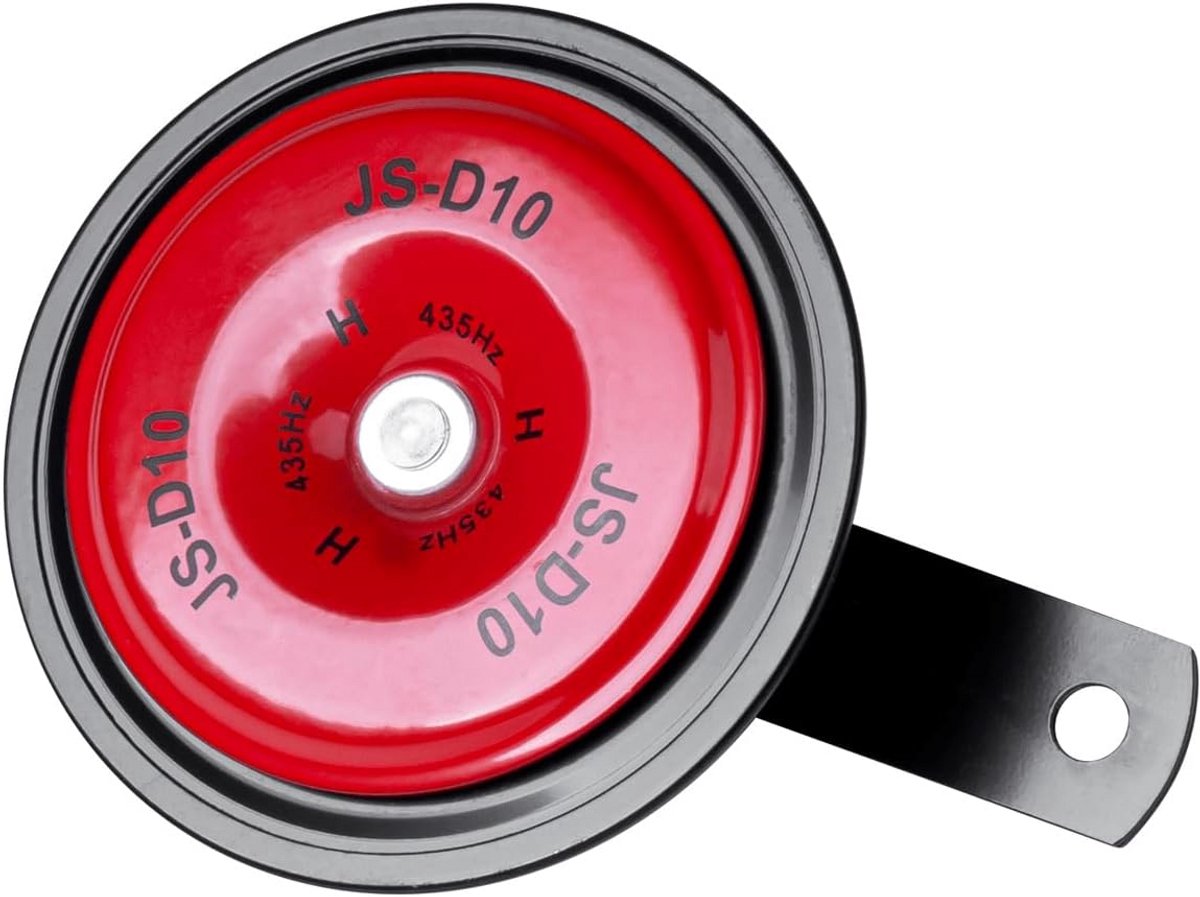 Universele 12V Hoekige Claxon Hoorn 102dB Rood voor Auto en Motor