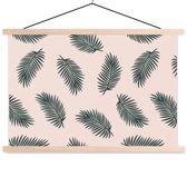 Porte-affiche avec affiche - Affiche scolaire - Été - Feuilles - Rose - 90x60 cm - lattes vierges