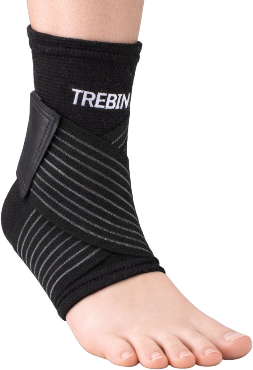 Trebin Enkelbrace - Enkel Bandage - Voet Brace - Enkel Brace - Enkelsteun - Enkelondersteuning - Neopreen - Dames - Heren - Zwart