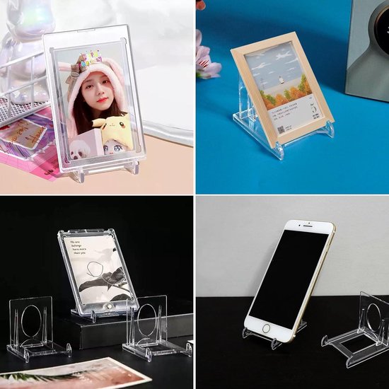 Foto: Temgoods decoratieve acryl bordenstandaard set van 20 stuks verstelbaar en transparant 6 5 x 5 x 5 5 cm