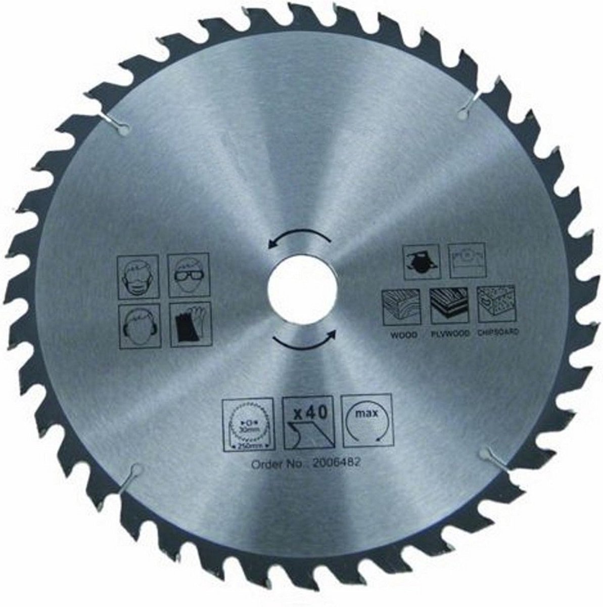 Cirkelzaagblad Ø 210 mm met 40 Tanden