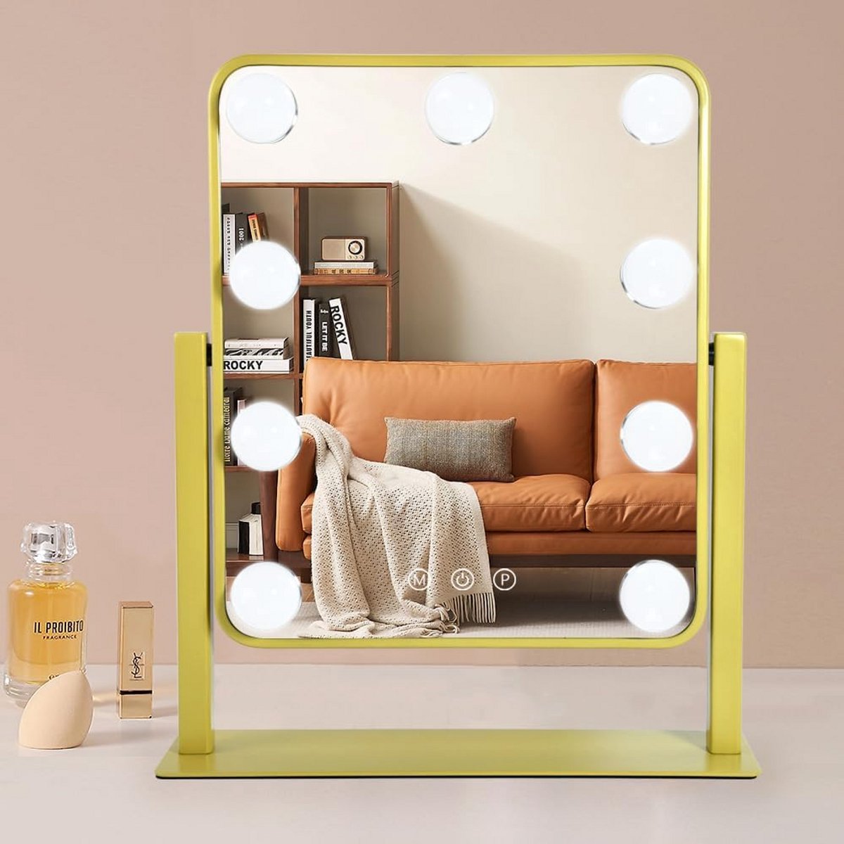 Verlichte Make-up Spiegel met LED Verlichting, Touch Bediening en Vergroting