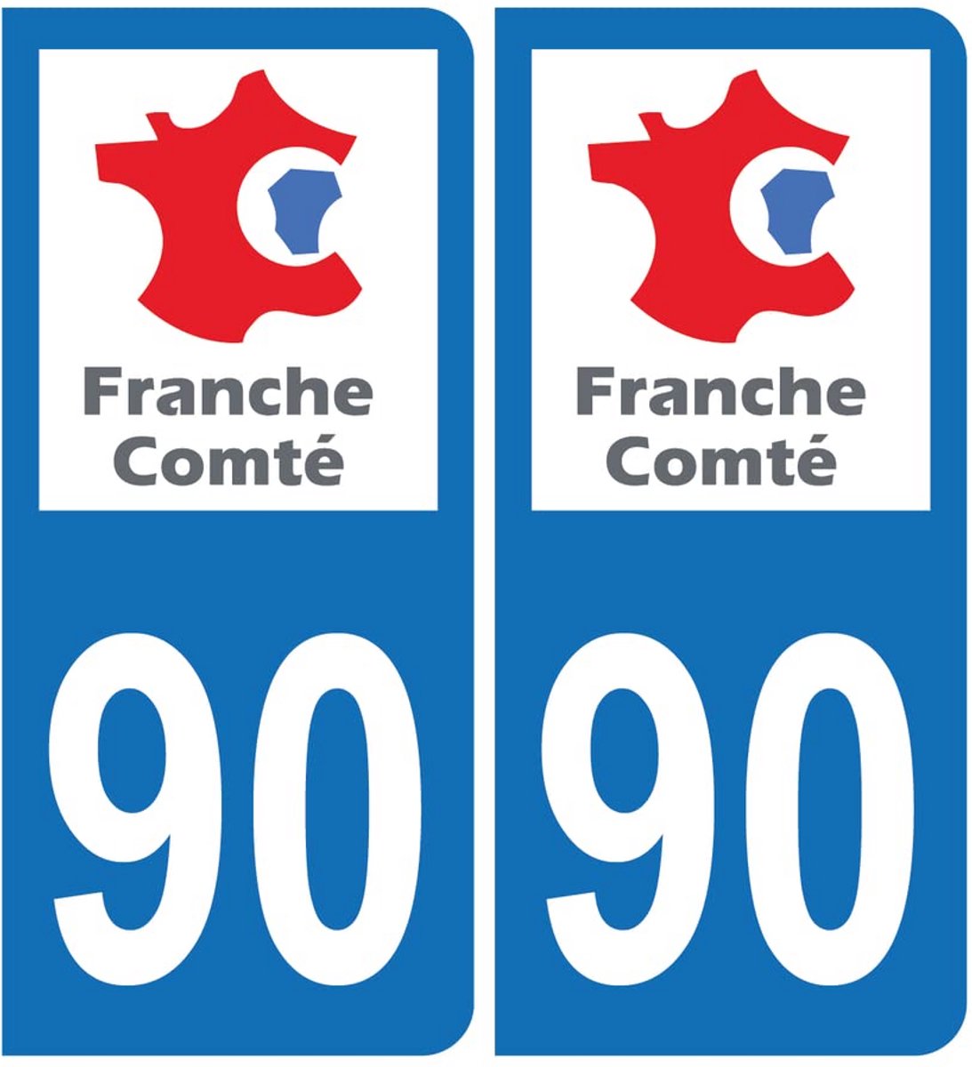 Stickers voor nummerplaten van Franse regio's - Territorium Belfort