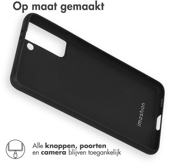 Coque Samsung S21 - Coque Samsung Galaxy S21 - Coque Samsung S21 - Coque S21 - Coque Samsung Galaxy S21 - Coque S21 - Coque en Siliconen - Zwart - Coque arrière couleur iMoshion