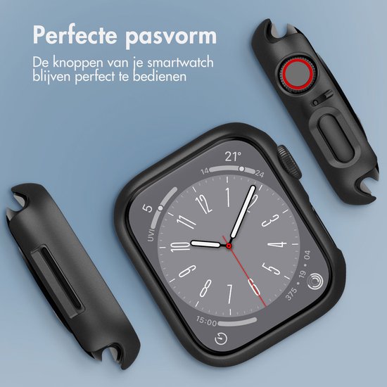 Screen protector - Geschikt voor Apple Watch 4 / 5 / 6 / SE - 40 mm - Full Cover Hard Case / Beschermend Hoesje - Zwart