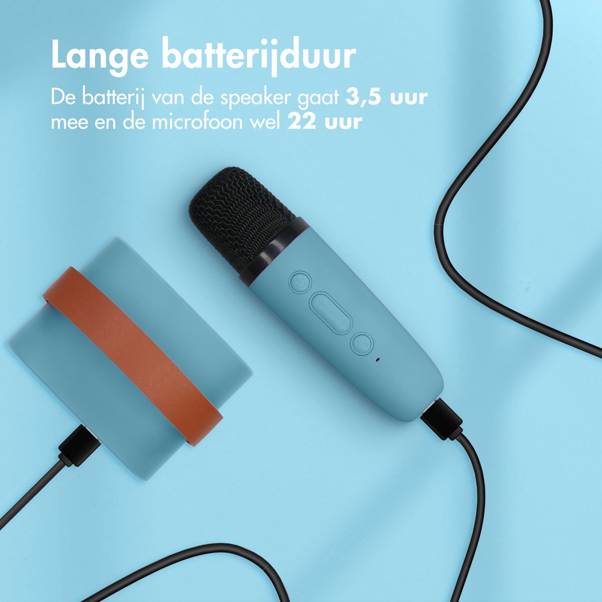 imoshion Karaoke Set - Met Bluetooth Speaker en Draadloze Microfoon - Karaokeset voor Volwassenen en Kinderen — afbeelding 10