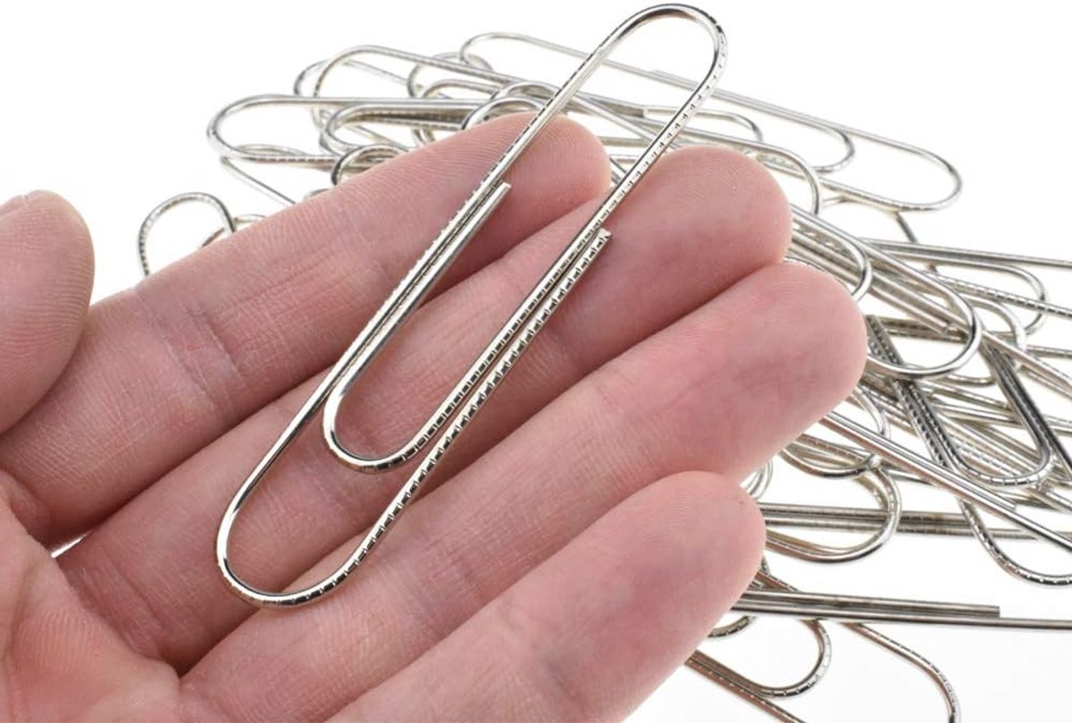 Extra Brede Antislip Paperclips 7.6 cm - Robuust en Roestvrij Metaal