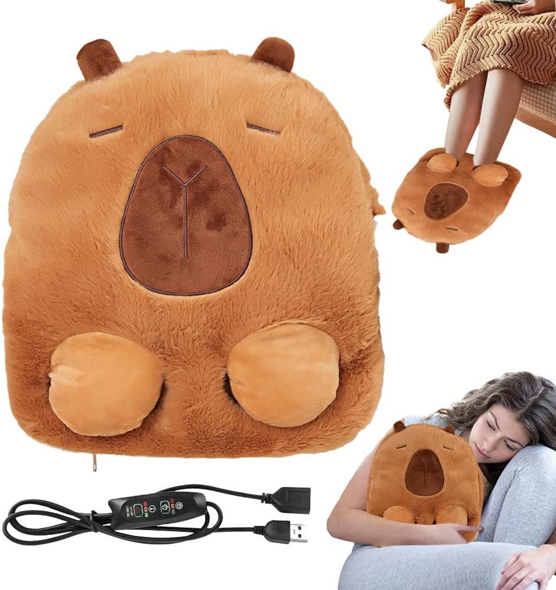 Elektrische Voetenwarmer en Handwarmer 2-in-1 met 3 Warmtestanden en Timer