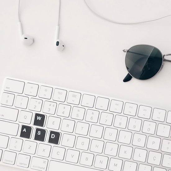 Grote zwarte letters Toetsenbordstickers kopen